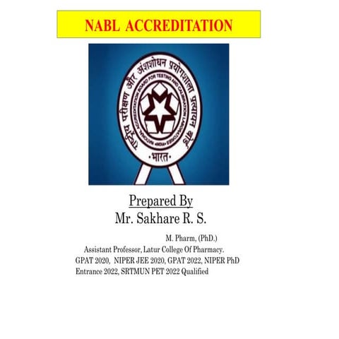 NABL pharmaceutical quality assurance nabl