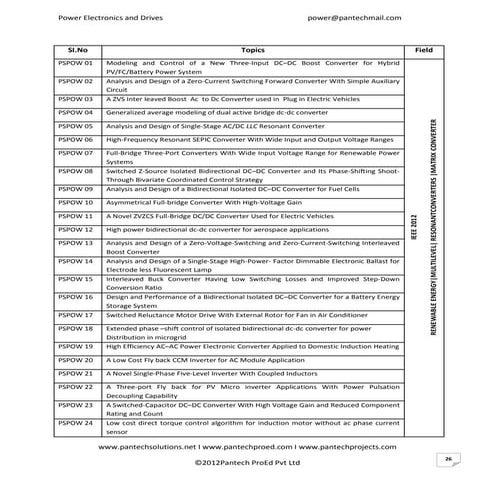 IEEE 2012 EEE & power_electronics_2012-13_titles