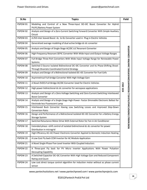 IEEE 2012 EEE & power_electronics_2012-13_titles