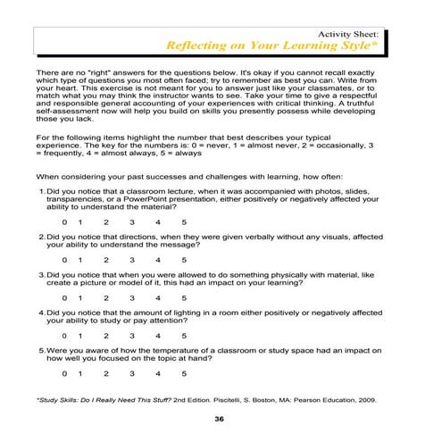 7 reflecting on learning style