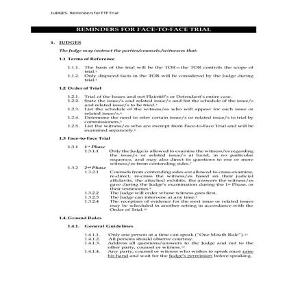 7 reminders for ftf trial-judges