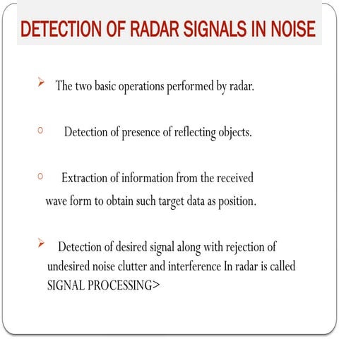 radar system unit 5 part 1 design and importance