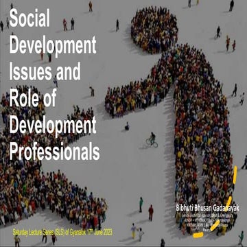 Social Development Issues and Role of Development Professionals