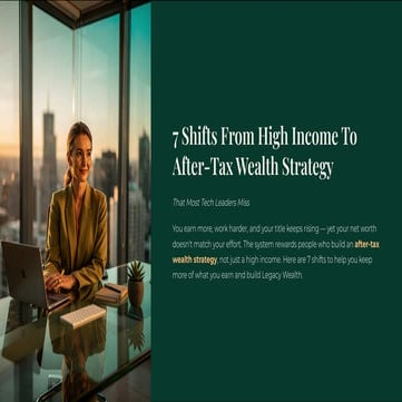 7 shifts from high income to after tax wealth strategy. | PDF