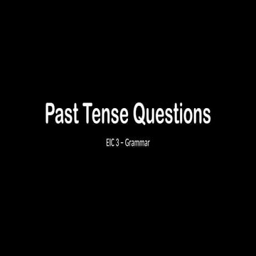 Showing Interest and Surprise PPT Past tense Questions | PPTX