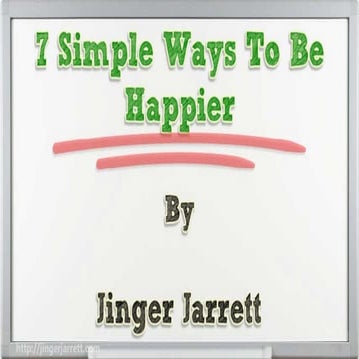 7 Simple Ways to Be Happier | PPT