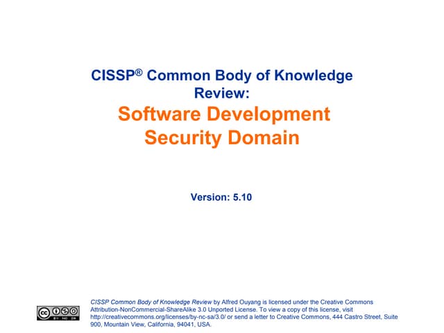 7 Software Development Security Pptx 7 Software Development Security Pptx