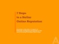 7 Steps to a Stellar Online Reputation