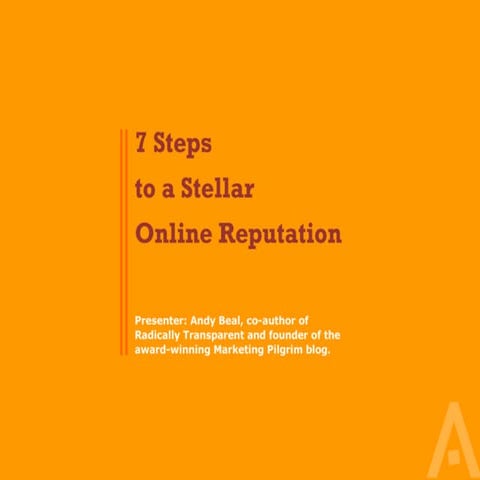 7 Steps to a Stellar Online Reputation