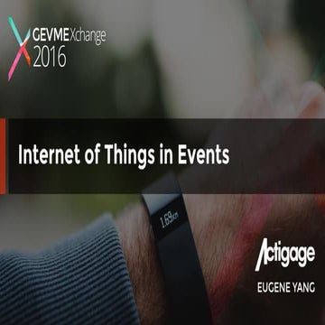 The Internet of Things (IoT) in Events