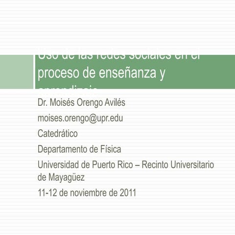 uso de las redes sociales en el proceso de enseñanza y aprendizaje