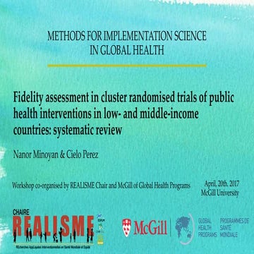 Fidelity assessment in cluster randomized trials of public health interventio...