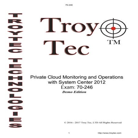 70-246 Exam-Private Cloud Monitoring and Operations with System Center 2012