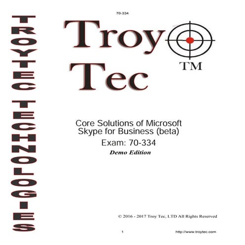 70 334 exam-core solutions of microsoft skype for business (beta)