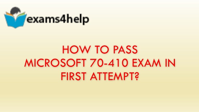 Latest 70 410 Real Exam Questions Answers 70 410 Pdf Dumps