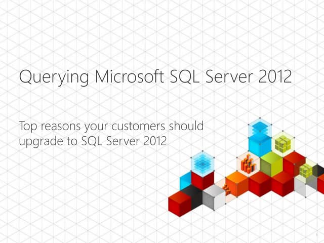 70-461 Querying Microsoft SQL Server 2012 | PPTX