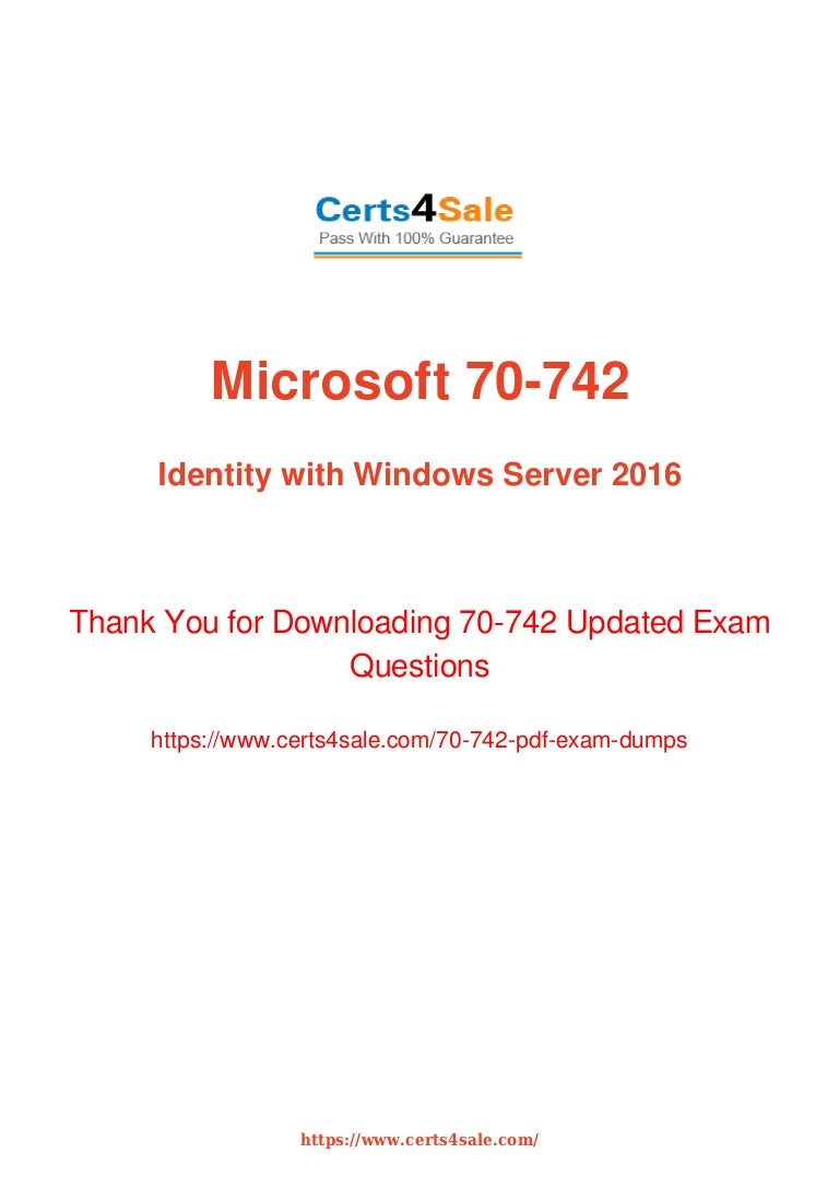 70-742 100% Correct Answers