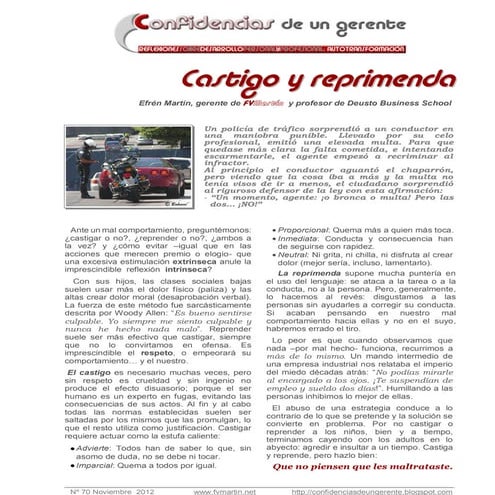 70 castigo y reprimenda.