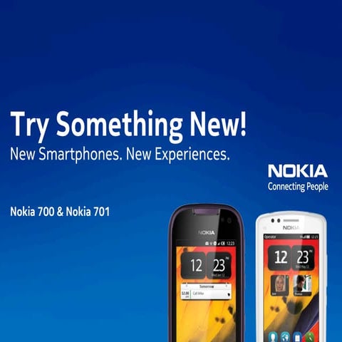 Nokia 700 & Nokia 701 - Try something new!