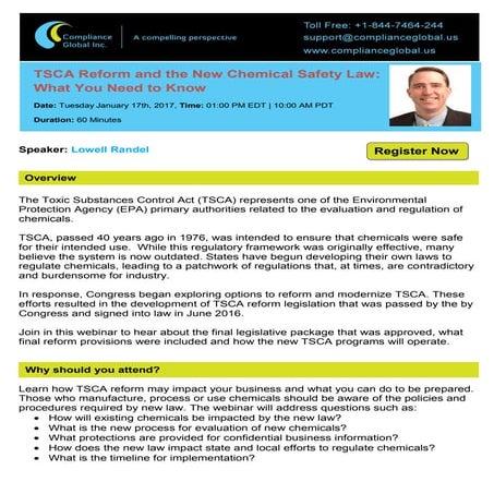 Safety First: Your Guide to the Toxic Substances Control ACT (TSCA) | PDF