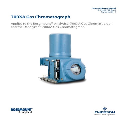 Gas Chrometograph 700xa Instruction Manual