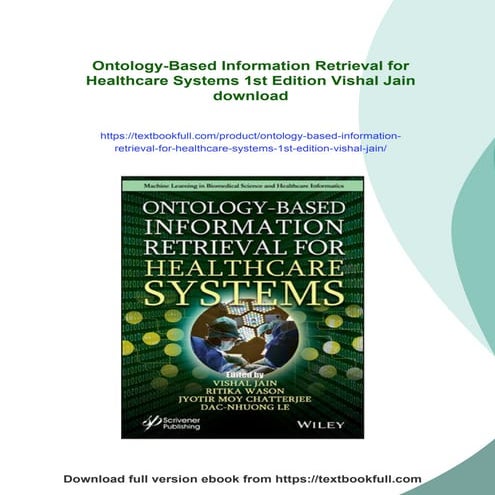 Ontology-Based Information Retrieval for Healthcare Systems 1st Edition Visha...