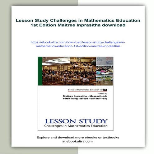 Lesson Study Challenges in Mathematics Education 1st Edition Maitree ...
