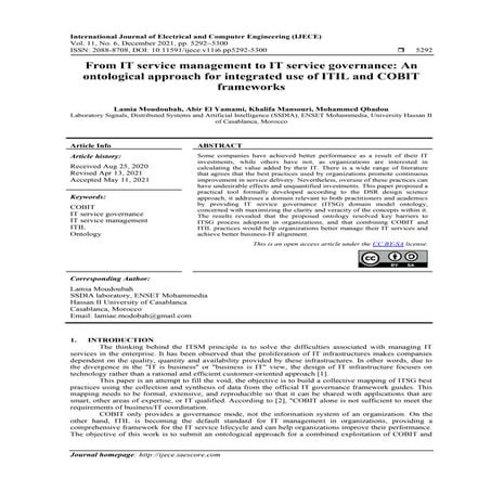 From IT service management to IT service governance: An ontological approach ...