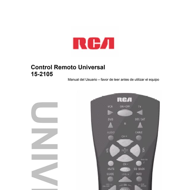 MANUAL CONTROL REMOTO