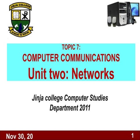 Computer Networks notes for advanced level | PPT