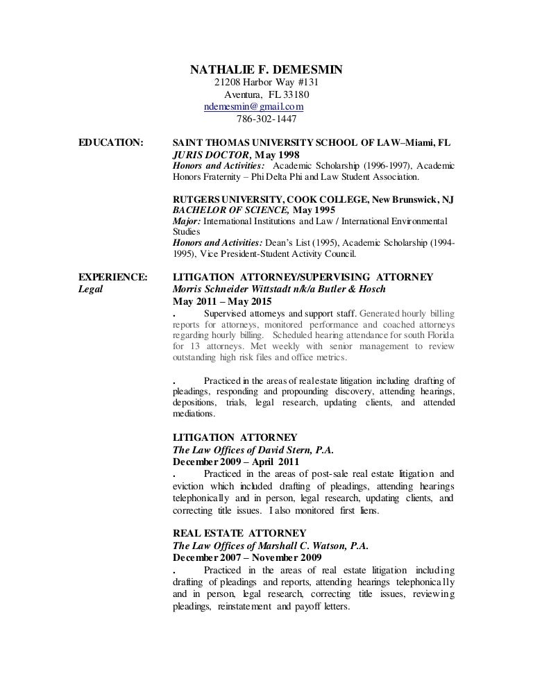 Nathalie Demesmin S Resume