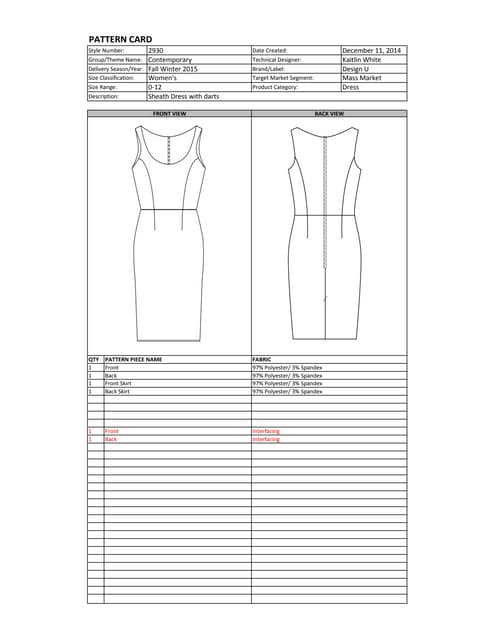 Excel Tech Pack FINAL Pattern Card