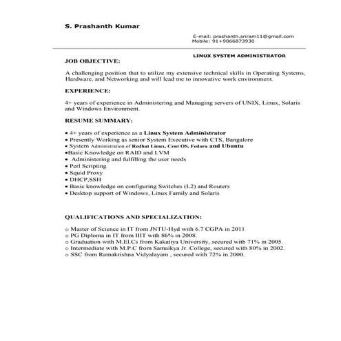 Prashanth kumarResume(1)