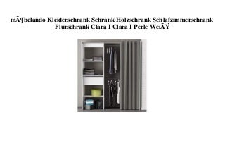 BIG PROMO mÃ¶belando Kleiderschrank Schrank Holzschrank Schlafzimmerschrank Flurschrank Clara I Clara I Perle WeiÃ 
