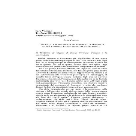 Sara Viscione Daniel Veronese