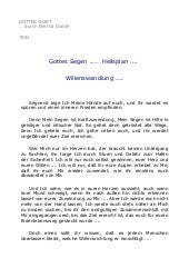 7081   Gottes Segen .... Heilsplan ...