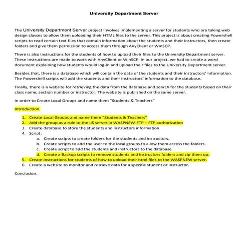 WASPNEWServerDecoumentation