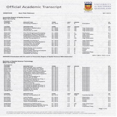 BSST Official Transcript Sean
