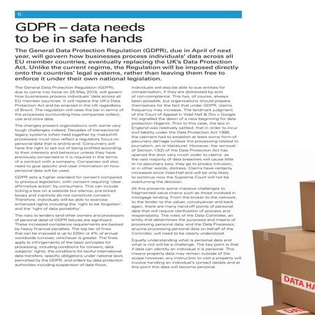 GDPR: data needs to be in safe hands 