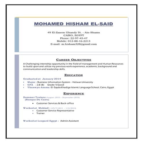 Mohamed hesham el said (resume)1