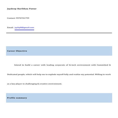 BE EXP Resume_Jaydeep