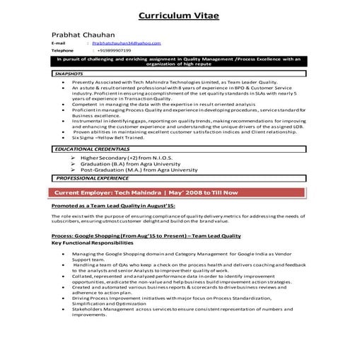 Prabhat Chauhan -CV