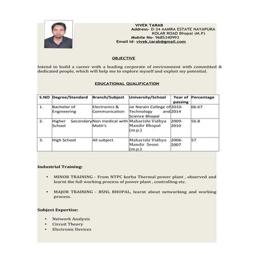 VIVEK RESUME 2 PAGE (1)