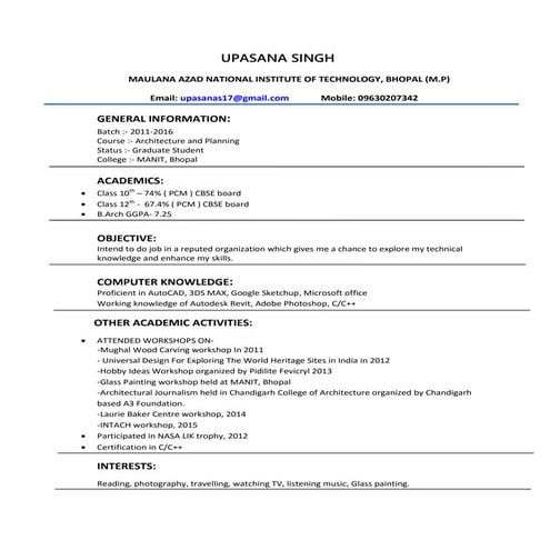 UPASANA SINGH resume - linkedin