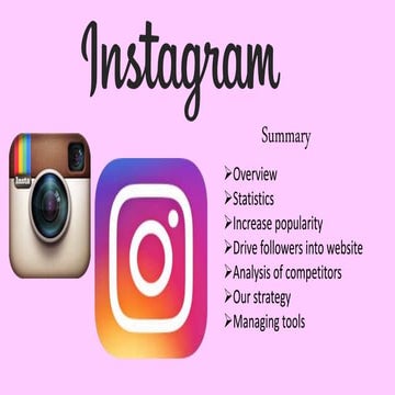 Instagram presentation