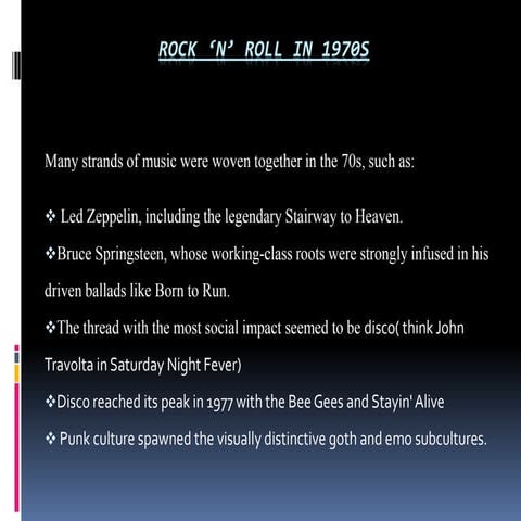 The History of Rock 'n' Roll (70's and 80's)