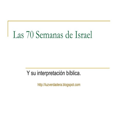70 semanas de Israel