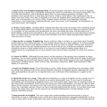 70 ways to improve your english