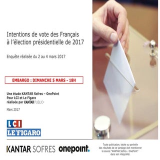 Présidentielle 2017 : Intentions de...