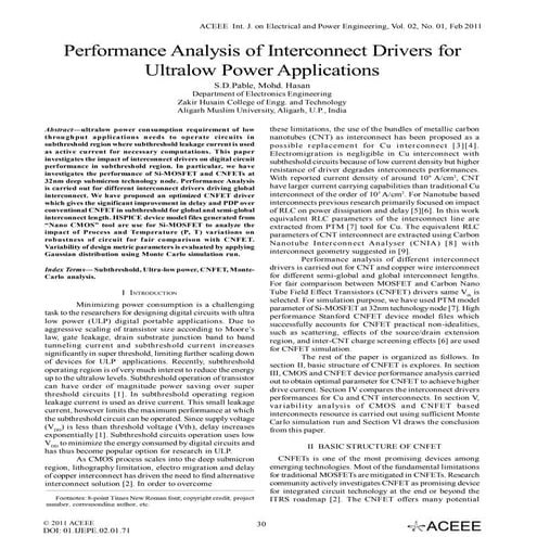 Performance Analysis of Interconnect Drivers for Ultralow Power Applications